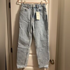 Zara Classic Light Blue Mom Fit Jeans